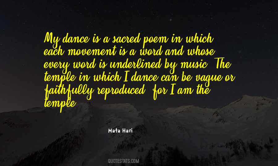 Quotes About Sacred Dance #820154