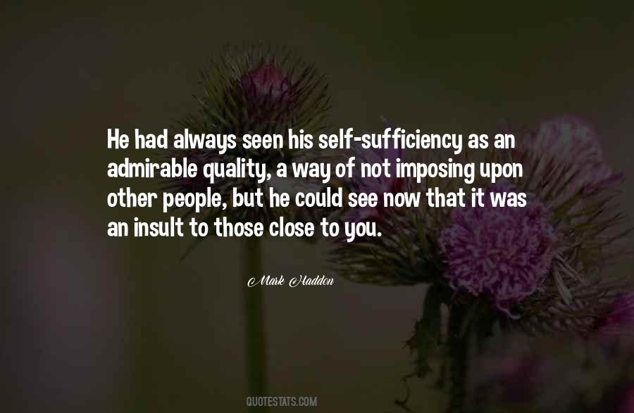 Quotes About Self Sufficiency #213047