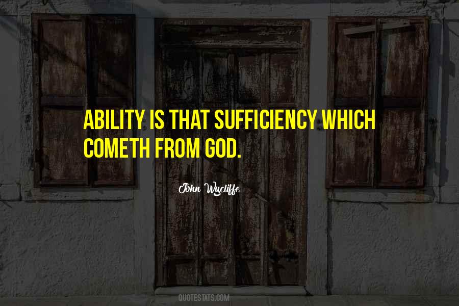 Sufficiency's Quotes #257454
