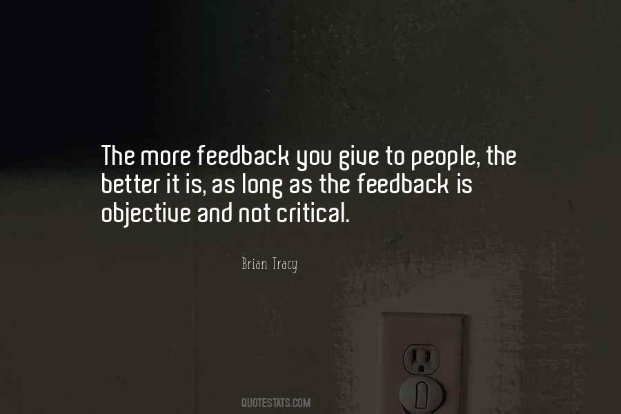 Quotes About Critical Feedback #1022425