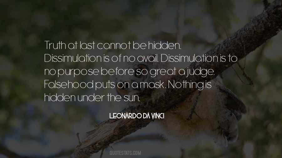 Quotes About Dissimulation #1210430