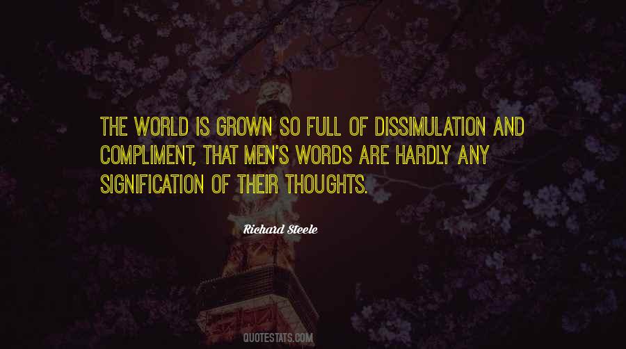 Quotes About Dissimulation #502673