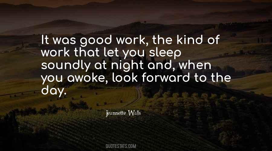 Quotes About Night Work #48759