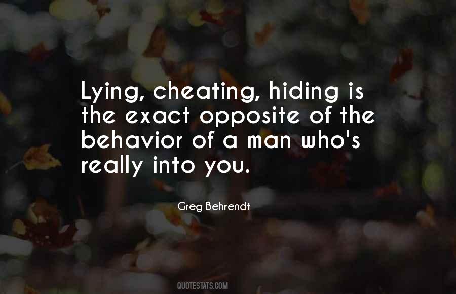 Quotes About Lying And Cheating #1411618