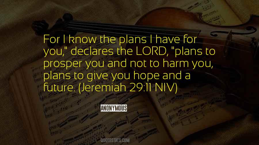 Quotes About Jeremiah 29 11 #1736128