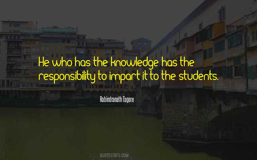 Quotes About Responsibility For Students #281741