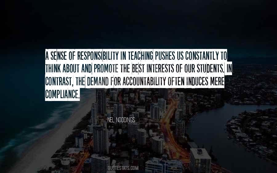 Quotes About Responsibility For Students #75228