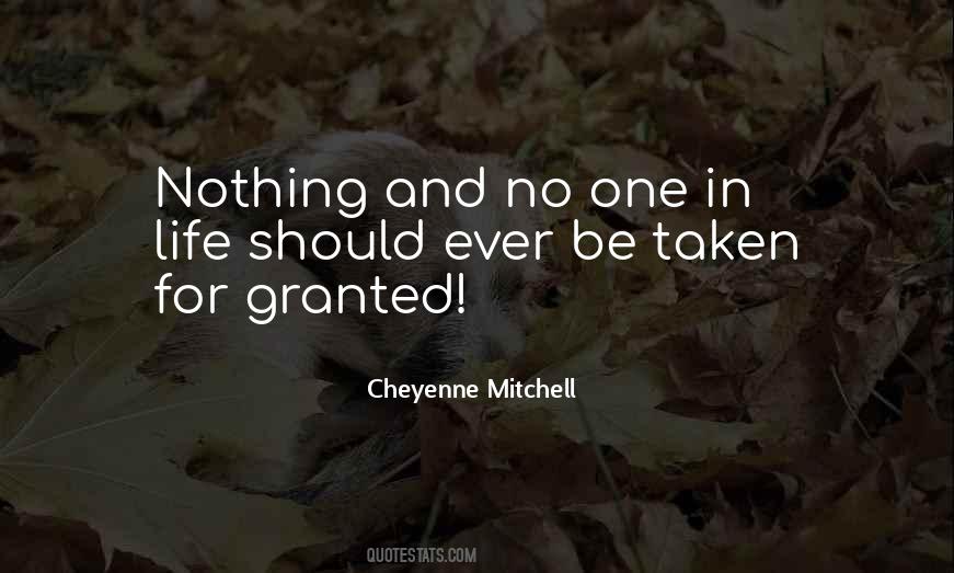 Quotes About Be Taken For Granted #1414796