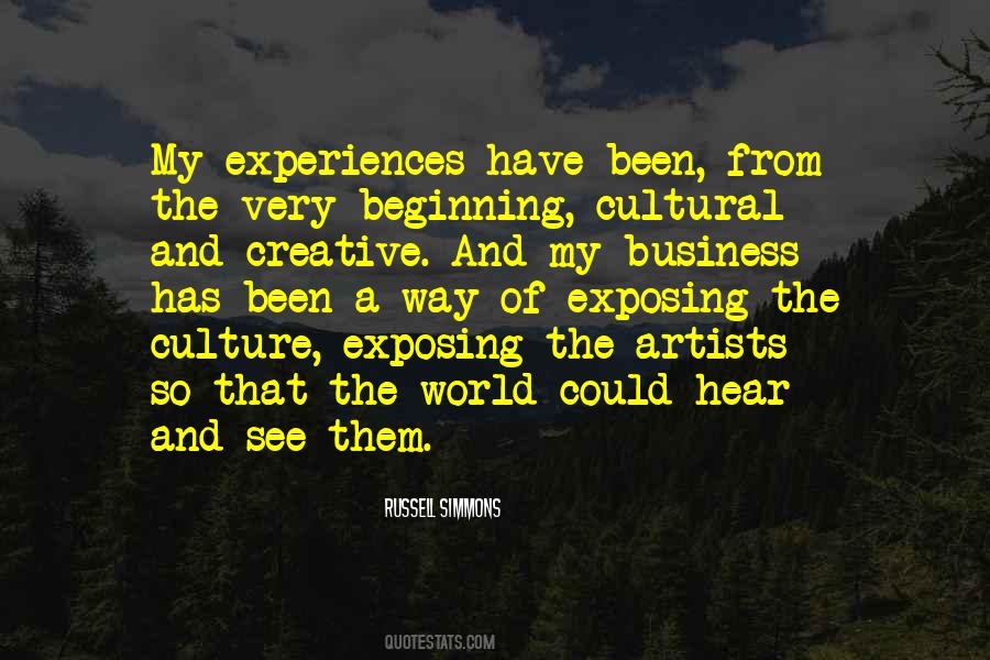 Quotes About Cultural Experiences #1368078