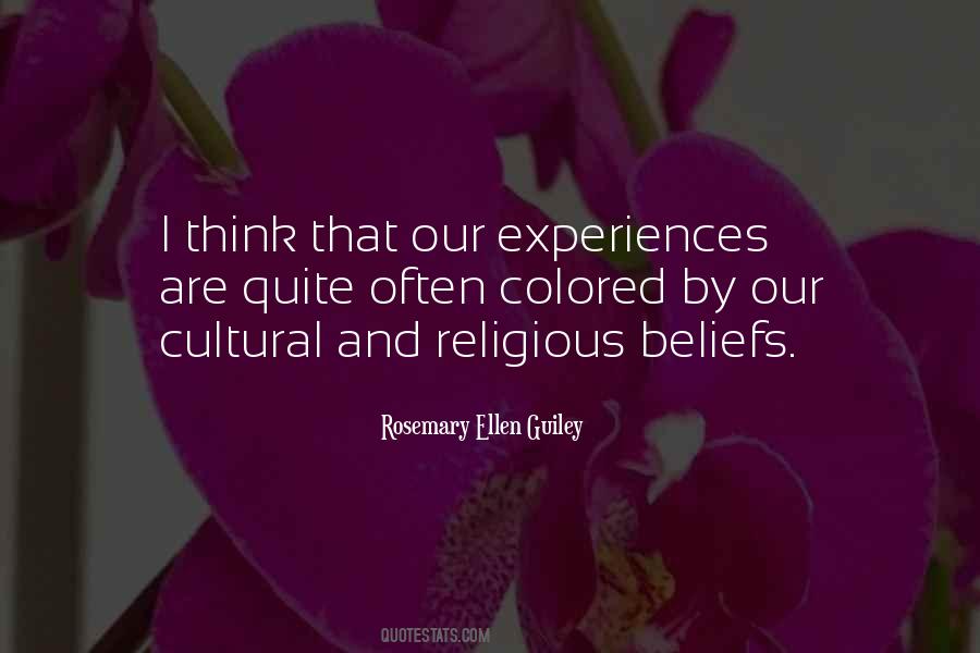 Quotes About Cultural Experiences #1545041