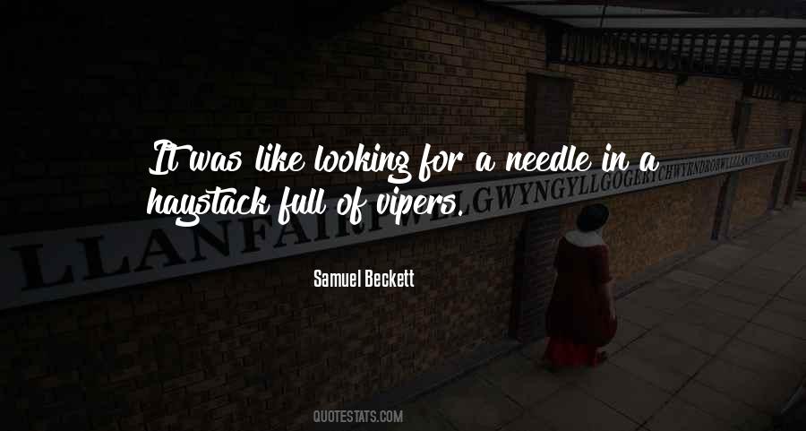 Quotes About Needle In A Haystack #1443650