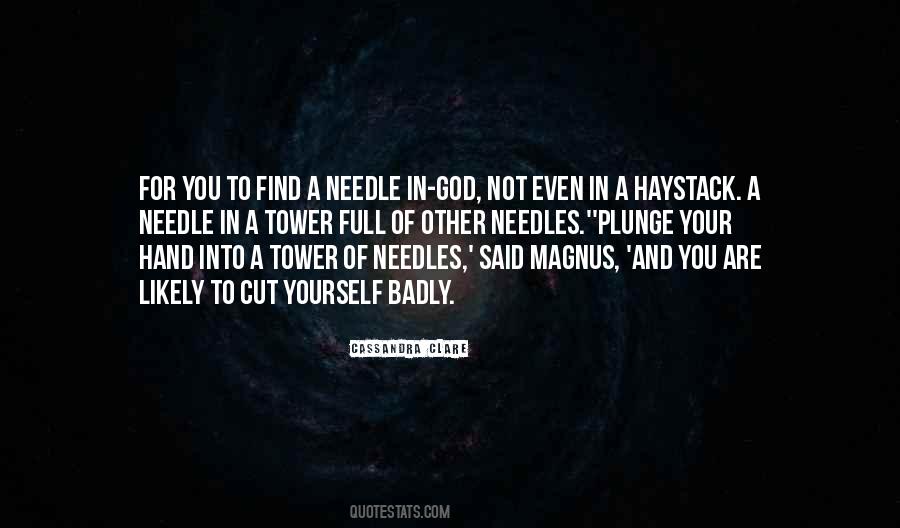 Quotes About Needle In A Haystack #1811436