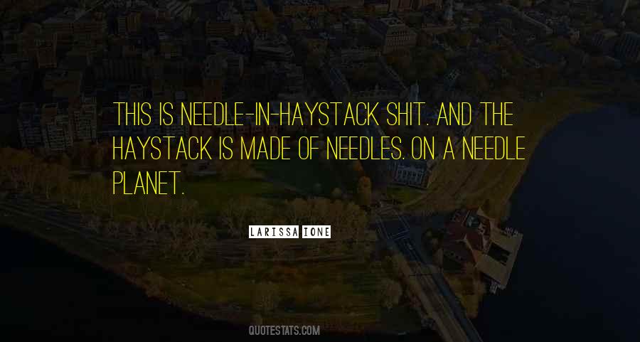 Quotes About Needle In A Haystack #662685