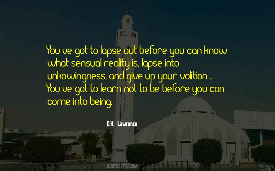 Unkowingness Quotes #1677117