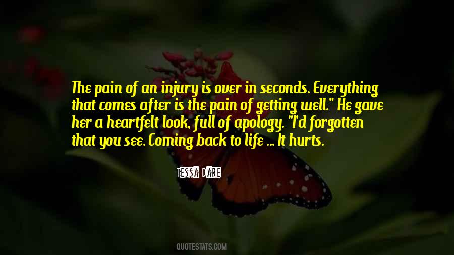 Quotes About Coming Back From Injury #1766479