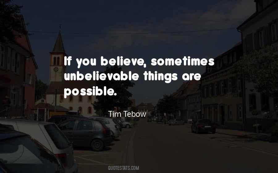 Quotes About Possible Things #139448