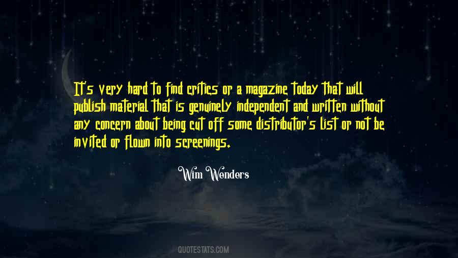 Wenders Quotes #1385481