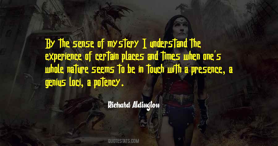 Quotes About The Mystery Of Nature #1406554