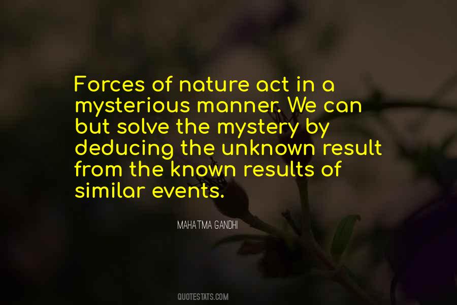 Quotes About The Mystery Of Nature #319800