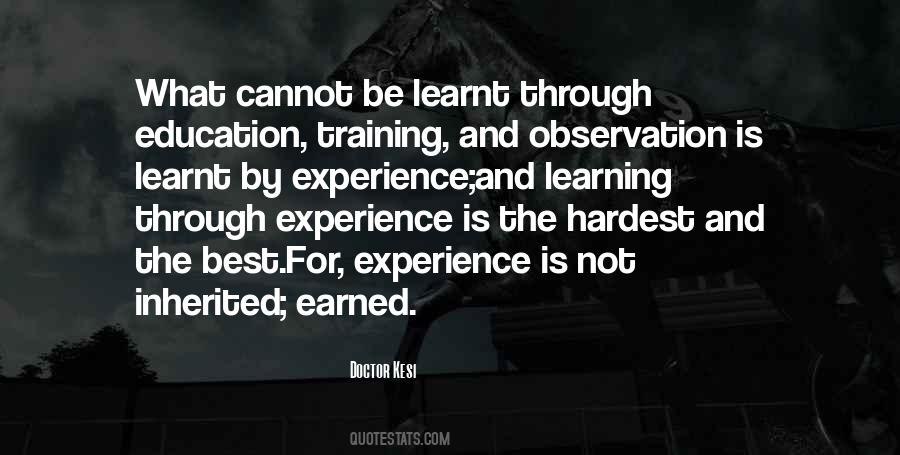 Quotes About Experience And Education #21221