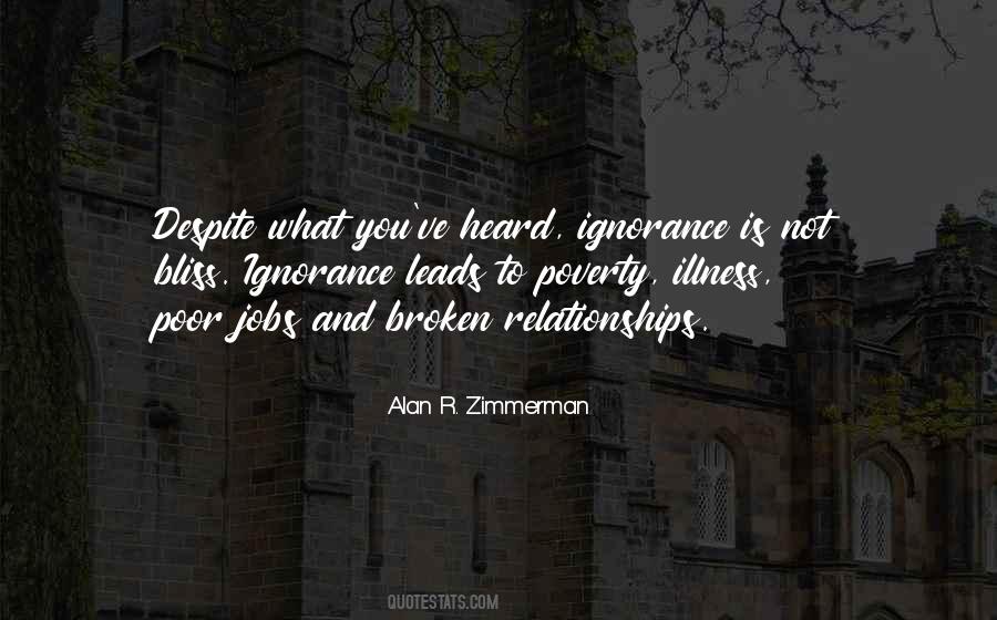 Quotes About Ignorance And Poverty #605840