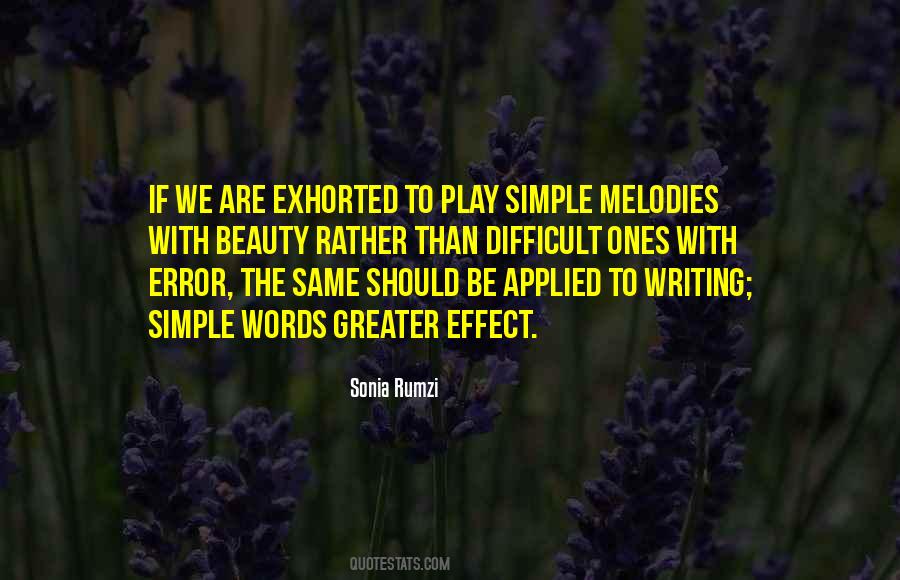 Quotes About Simple Writing #1072101