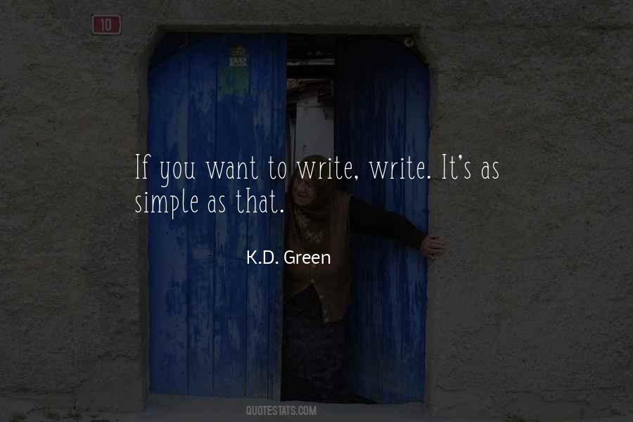 Quotes About Simple Writing #1152462