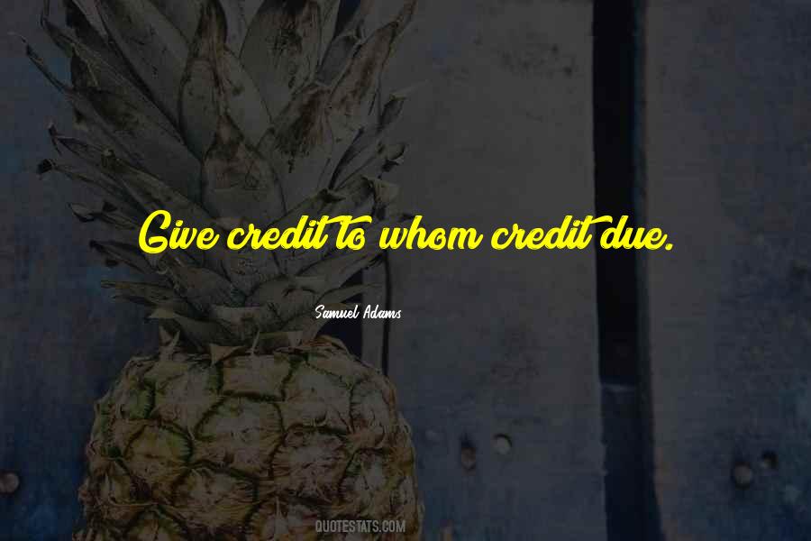 Sayings About Giving Credit #453999