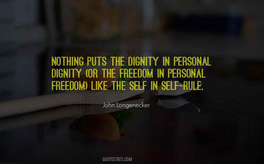 Sayings About Personal Dignity #1330905