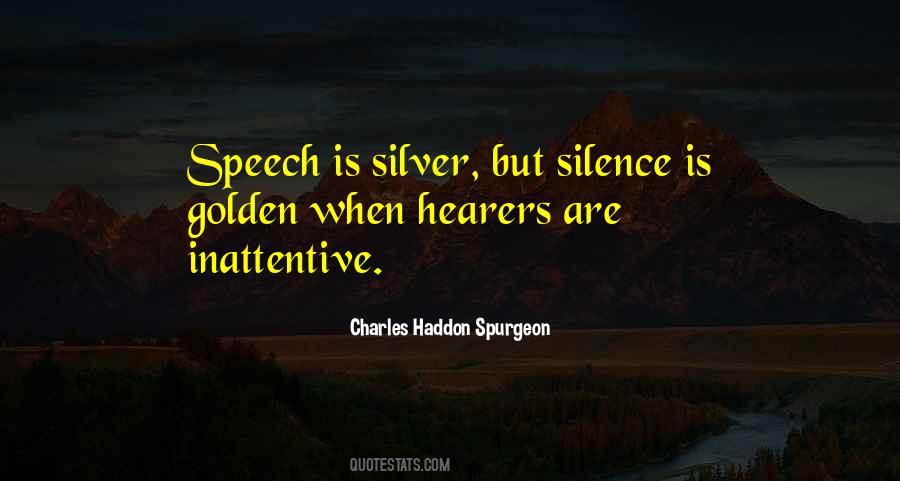 Sayings About Silence Silence Is Golden #1194398