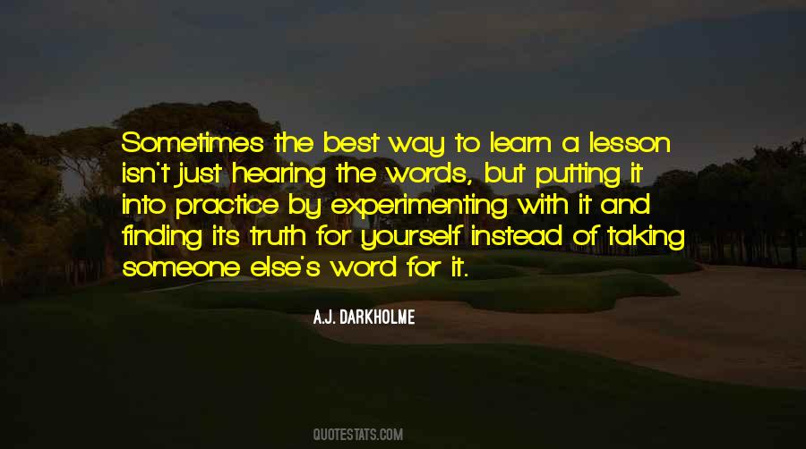 Sayings About Learning A Lesson #1050846