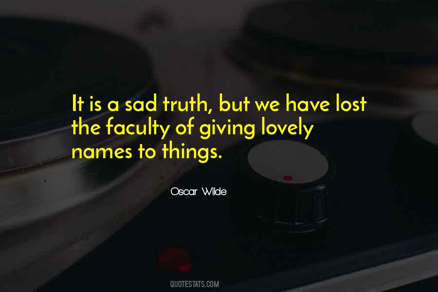 Sayings About Lost Things #41993