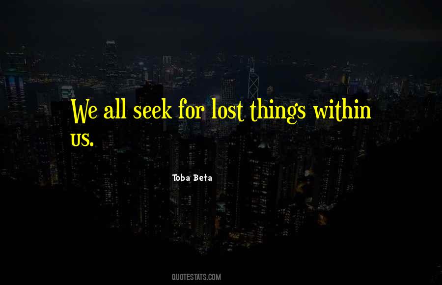 Sayings About Lost Things #6313
