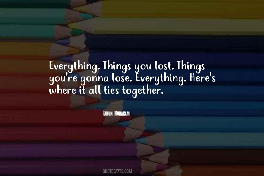 Sayings About Lost Things #664674