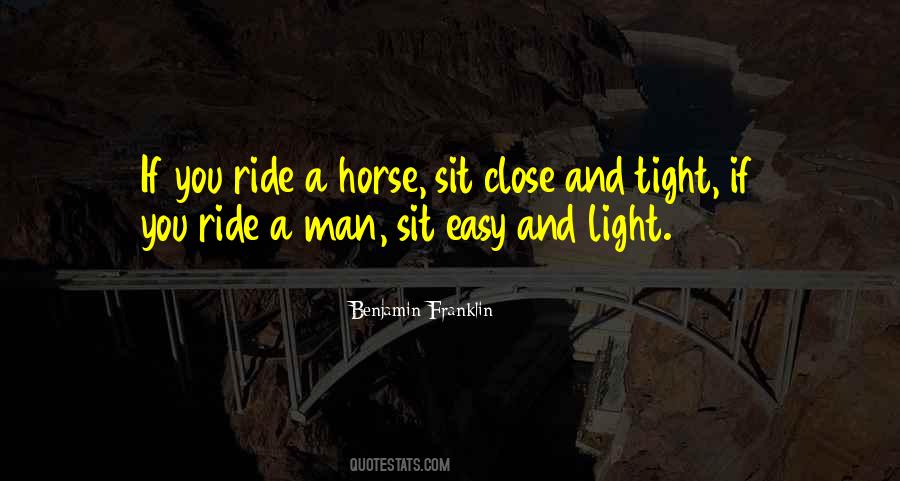 Sayings About A Man And His Horse #496246