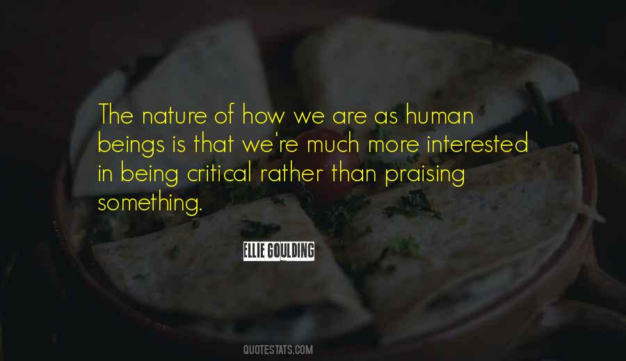 Sayings About Nature Of Human Being #742698