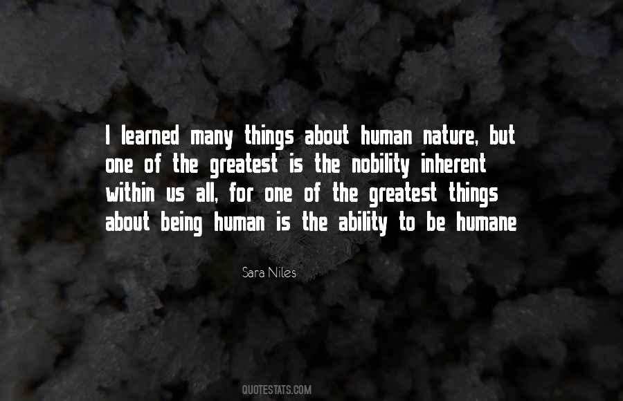 Sayings About Nature Of Human Being #799323