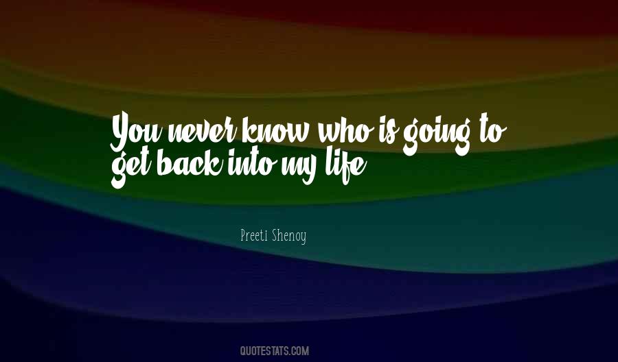 Sayings About Never Going Back #262137