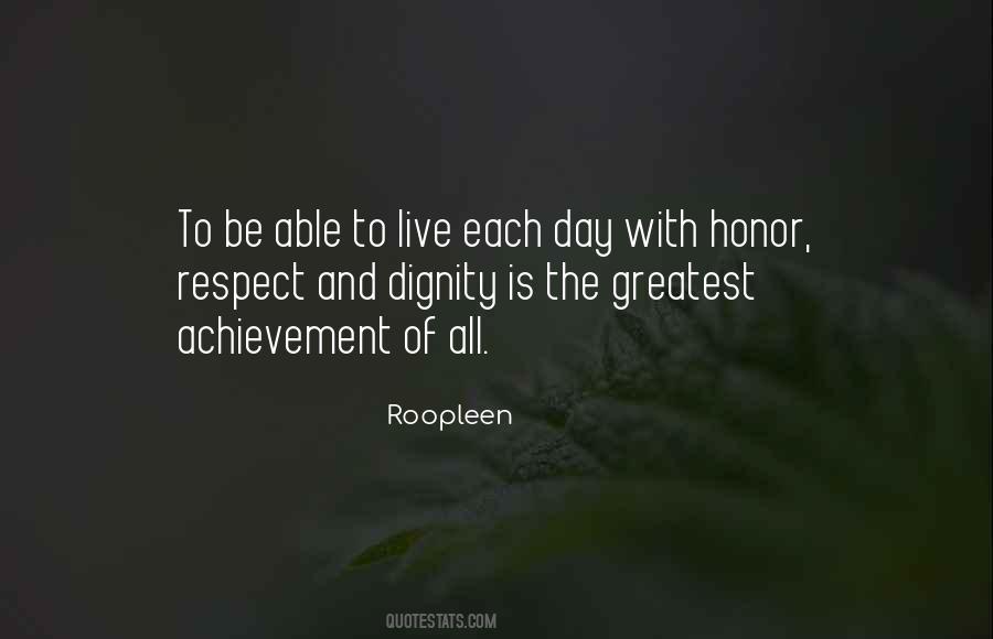 Sayings About Respect And Dignity #109034