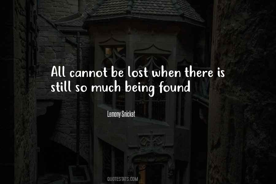 Sayings About Being Found #706733