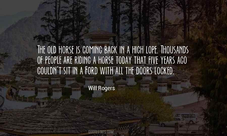 Sayings About High Horse #603611