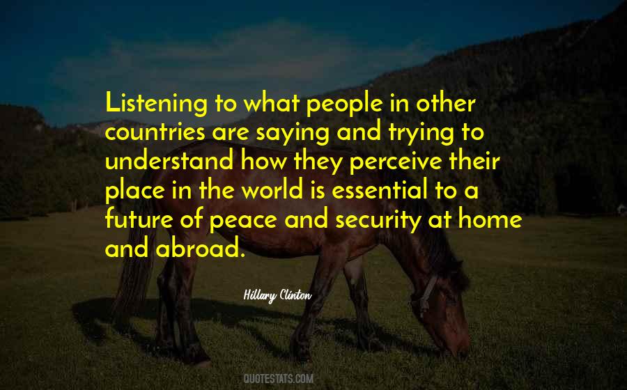 Sayings About Peace And Security #1339739