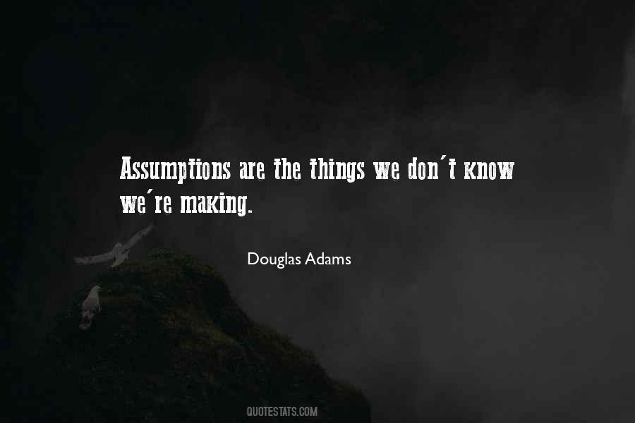 Sayings About Making Assumptions #1567554