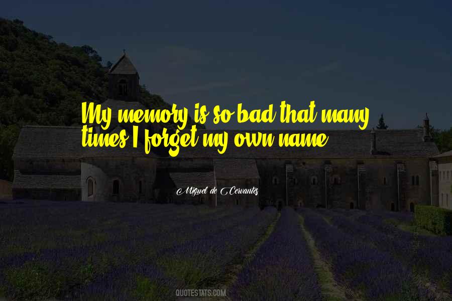 Sayings About Bad Memory #647148