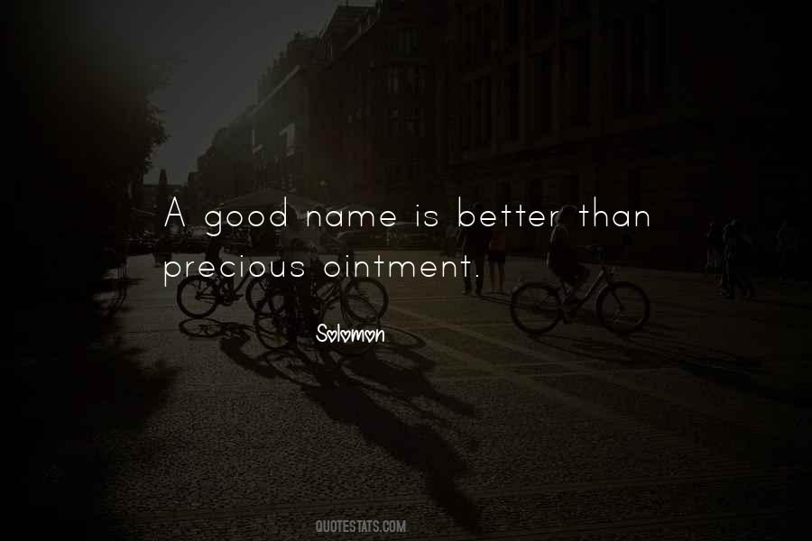 Sayings About A Good Name #40765