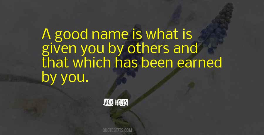 Sayings About A Good Name #584502