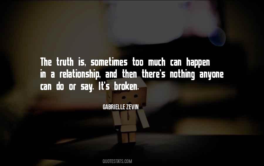Sayings About A Broken Relationship #889285