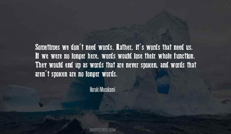 Sayings About Spoken Words #116481