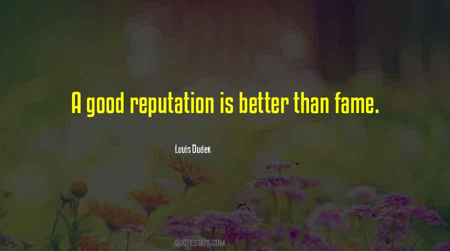 Sayings About A Good Reputation #233699