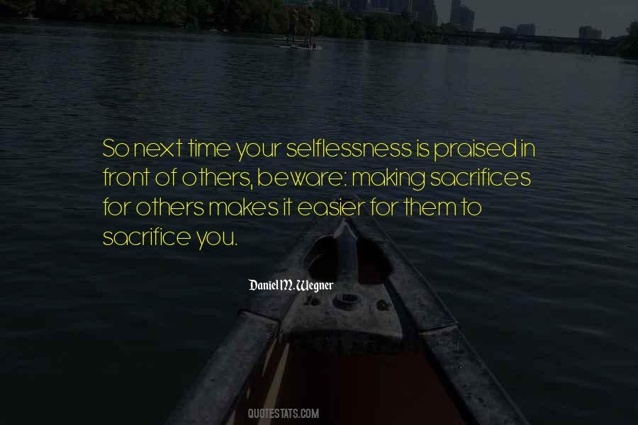 Quotes About Sacrifice For Others #334330